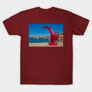 Old Boat Crane in Rovinj, Croatia T-Shirt